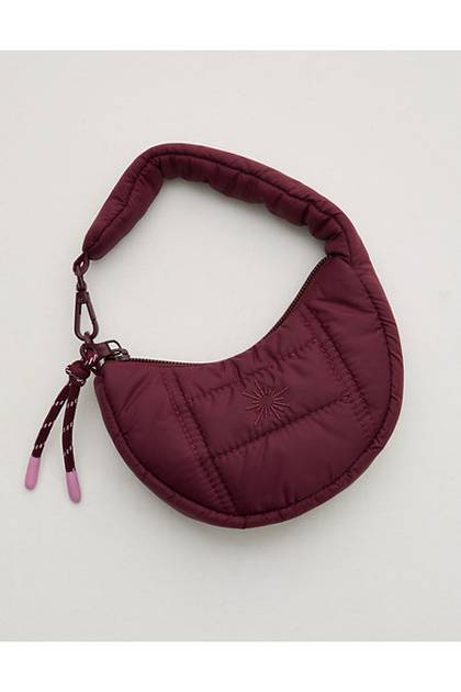 OFFLINE By Aerie Puff Love Mini Clip Bag Royal Berry