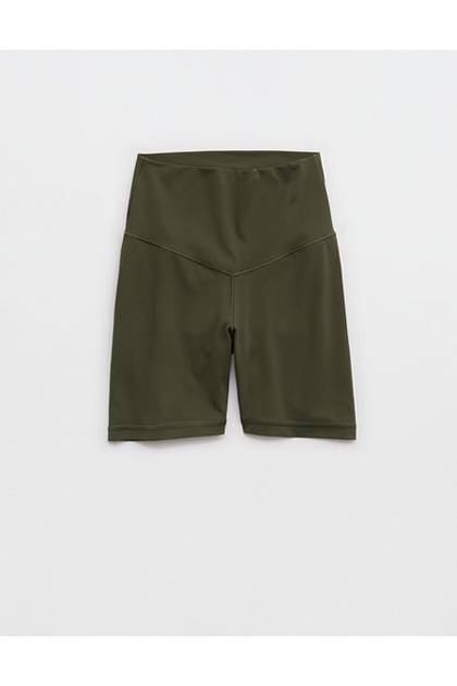 OFFLINE By Aerie Real Me XTRA High Waisted 5" Bike Short Festive Olive
