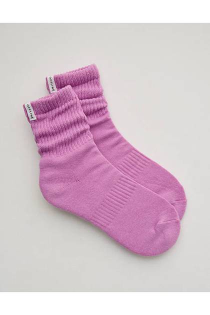 OFFLINE By Aerie Short Scrunch Socks Purple Space
