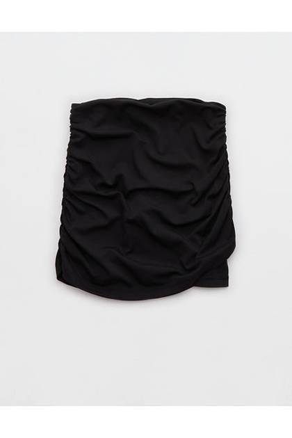 OFFLINE By Aerie Real Me 5" Foldover Skirted Bike Short True Black