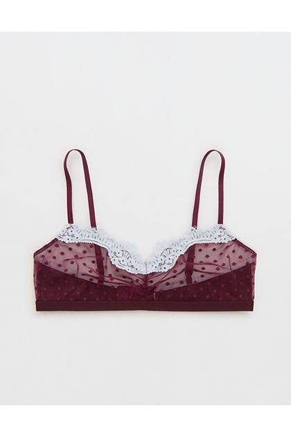 Show Off Sheer Happiness Lace Bralette Royal Berry