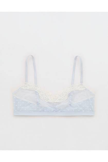 Show Off Sheer Happiness Lace Bralette Misty Sky
