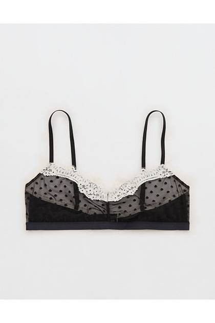 Show Off Sheer Happiness Lace Bralette True Black