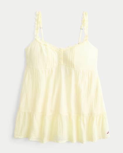 Ruffle Trim Tunic Babydoll Top