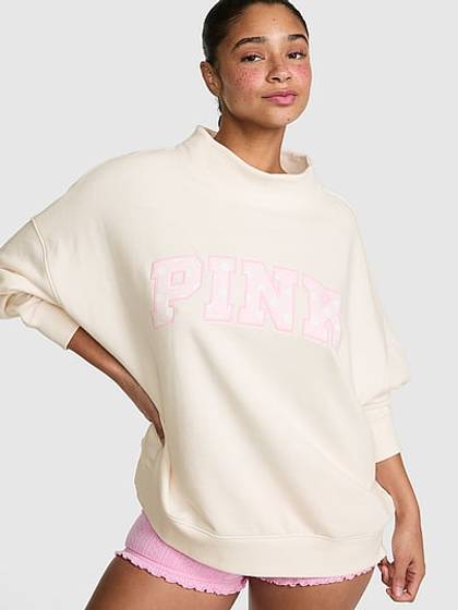 Campus Fleece™ Oversized Mock-Neck Sweatshirt