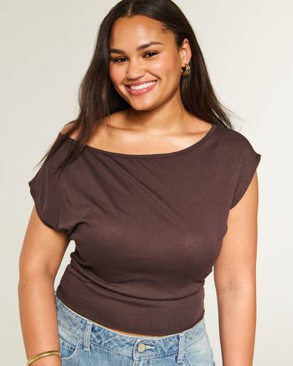 Banded Off-the-Shoulder Top