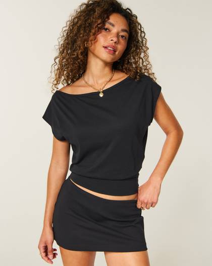 Banded Off-the-Shoulder Top