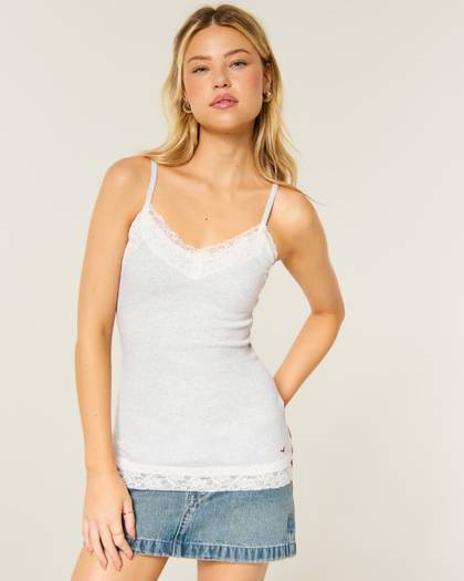 Lace Trim Layering Cami