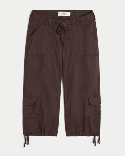 Ultra Low-Rise Baggy Capri Pants