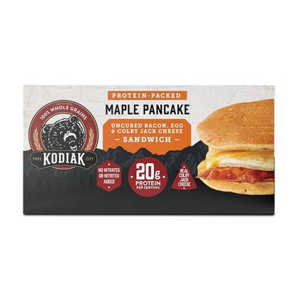Kodiak Cakes Frozen Breakfast Sandwich Bacon and Colby Jack Cheese - 9.24oz/2ct