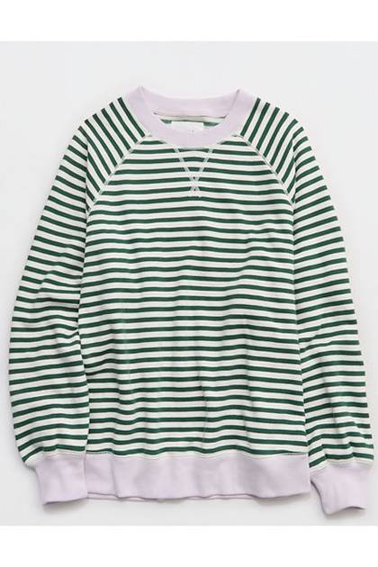 Aerie Go-To Boyfriend Sweatshirt Rugged Green