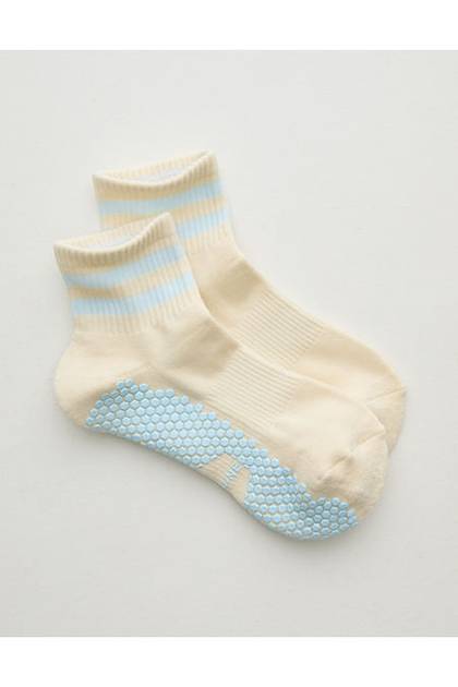 OFFLINE By Aerie x LUCKY HONEY Boyfriend Grip Socks Eyelet Blue