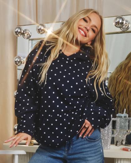 Hollister Feel Good Oversized Dot Hoodie