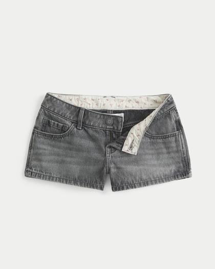 Low-Rise Mini Jean Shorts