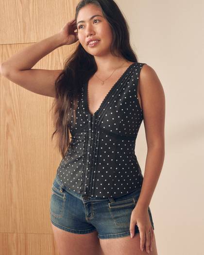Ultra Low-Rise Jean Shortie Shorts