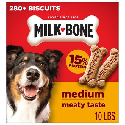 Milk-Bone Crunchy Medium Original Beef Flavor Dog Treats - 10lbs