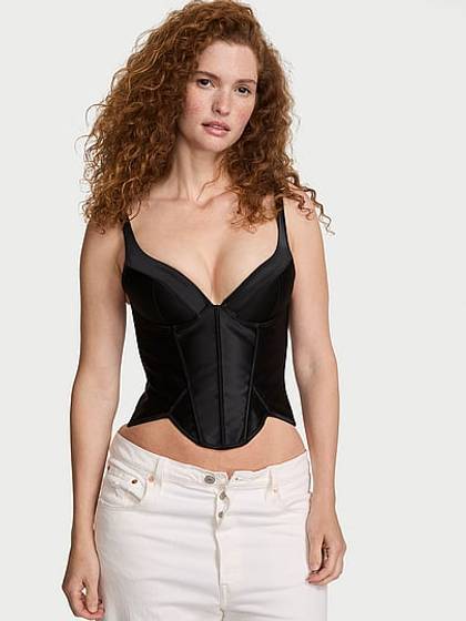 Push-Up Satin Corset Top