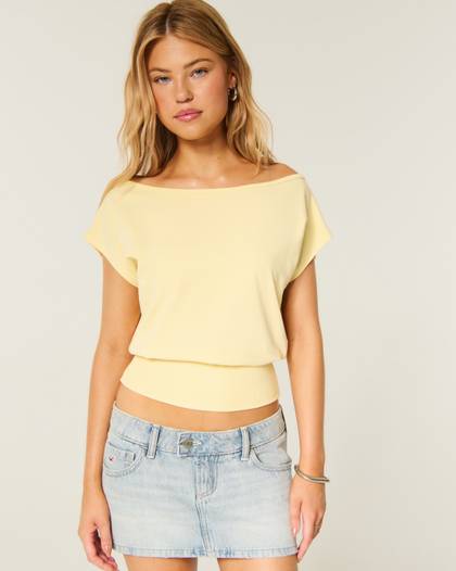 Banded Off-the-Shoulder Top