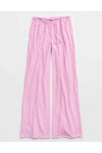 Aerie It's Casual Knit Slub Trouser Violet Willow