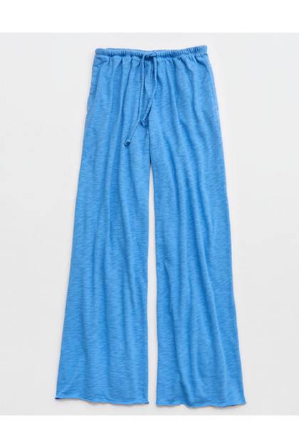 Aerie It's Casual Knit Slub Trouser Rome Blue