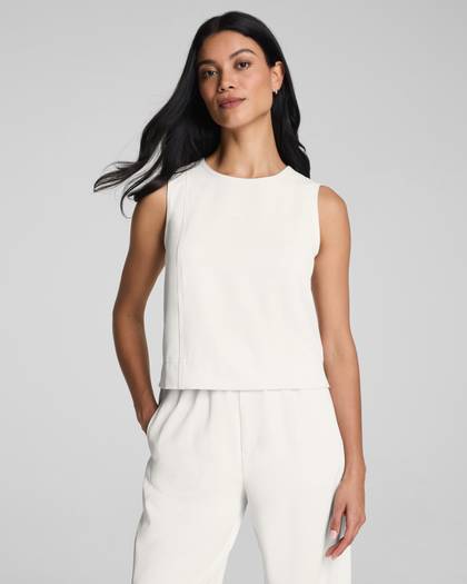 SPANX® CarryOn Crewneck Shell Tank | Ivory - Ivory
