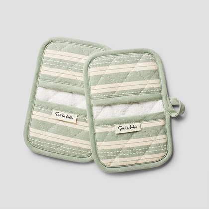 Sur la table Striped Mini Mitts, Set of 2
