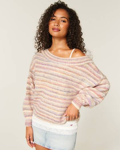 Lofty Off-the-Shoulder Sweater