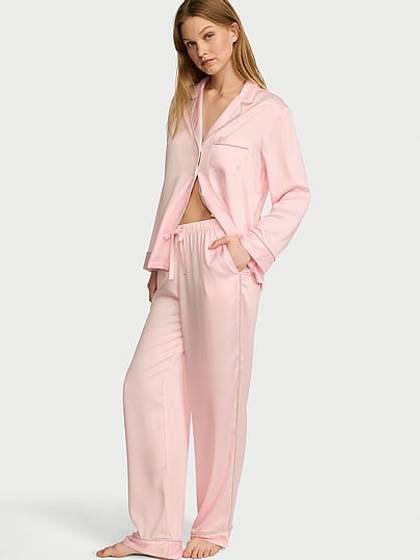 Signature Satin Shine Long Pajama Set