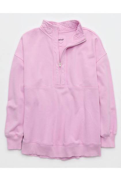 Aerie Oh Zip! Sweatshirt Violet Willow