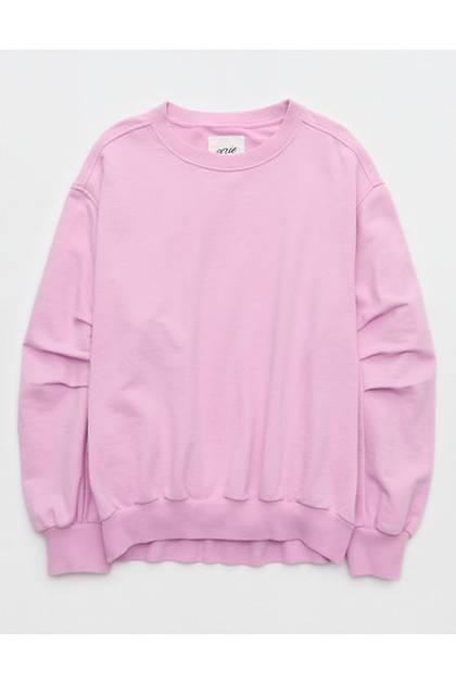 Aerie Jet Setter Crew Sweatshirt Violet Willow