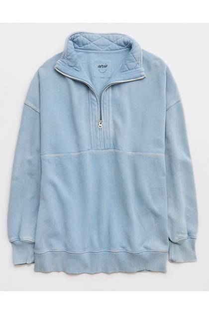 Aerie Oh Zip! Sweatshirt Cloud Wash