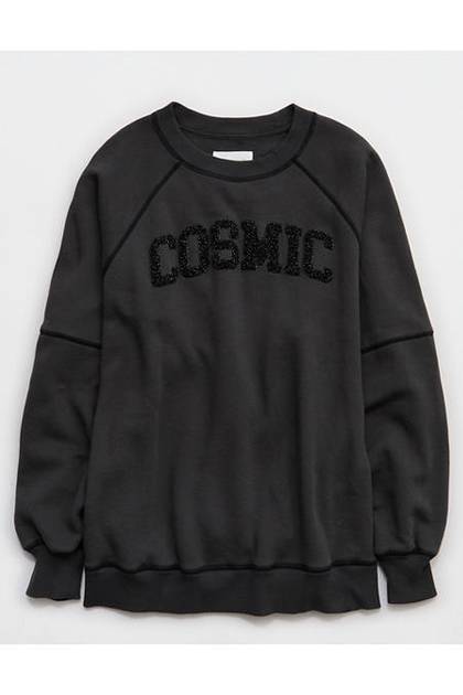 Aerie Go-To Boyfriend Sweatshirt Smoked Gray
