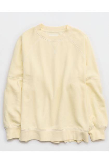 Aerie Go-To Boyfriend Sweatshirt Cozy Yellow