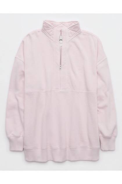 Aerie Oh Zip! Sweatshirt Pink Petal
