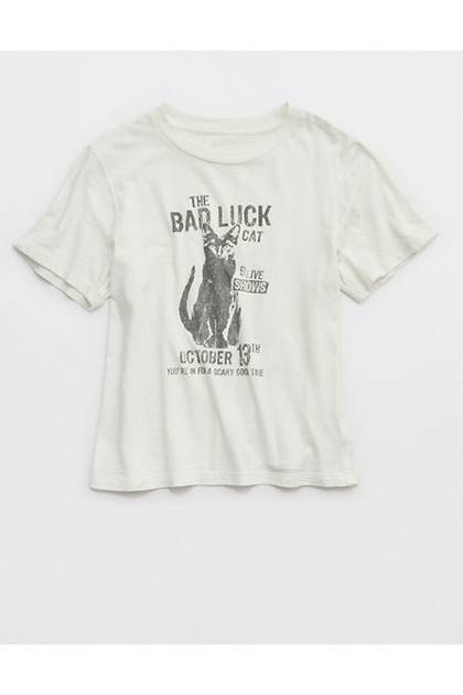 Aerie Vintage T-Shirt Empire Cream