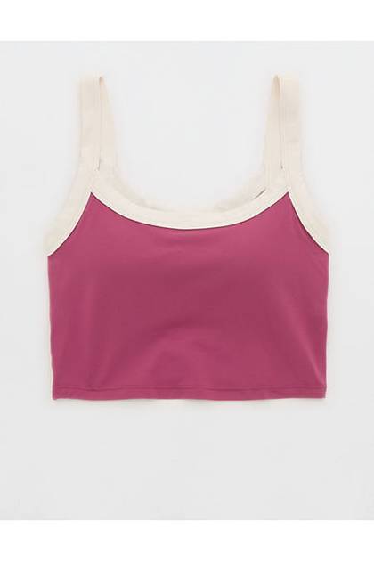 OFFLINE By Aerie Real Me Low Key Ringer Longline Sports Bra Autumn Jam