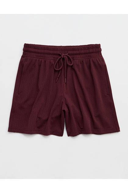 OFFLINE By Aerie Mesh Basketball Short Royal Berry