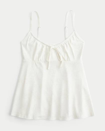 Tie Front Babydoll Top