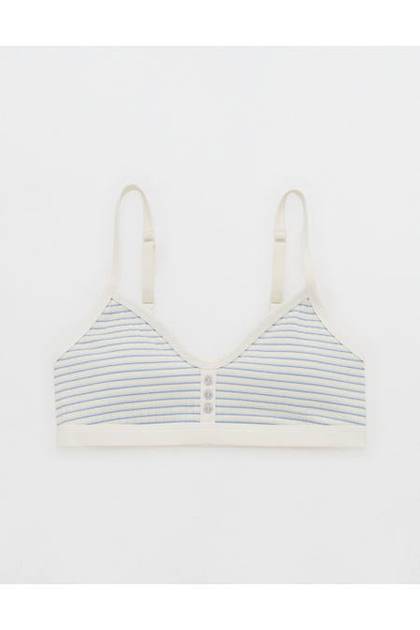 Superchill Cotton Rib Padded Bralette Soft Muslin