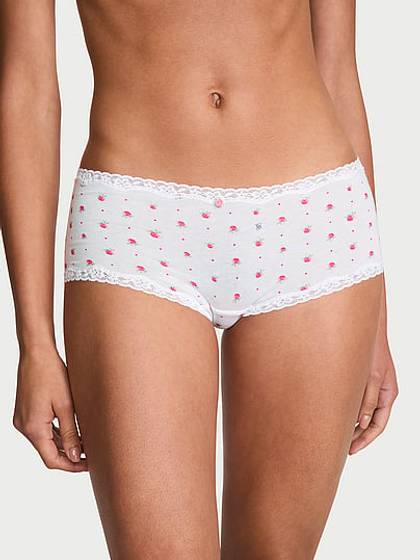 Cotton Lace-Trim Boyshort Panty