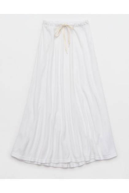OFFLINE By Aerie Keep It 100 Terry Maxi Skirt White