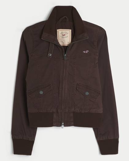 Twill Zip-Up Jacket