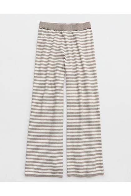 Aerie Sunday Soft Trouser Heathered Taupe