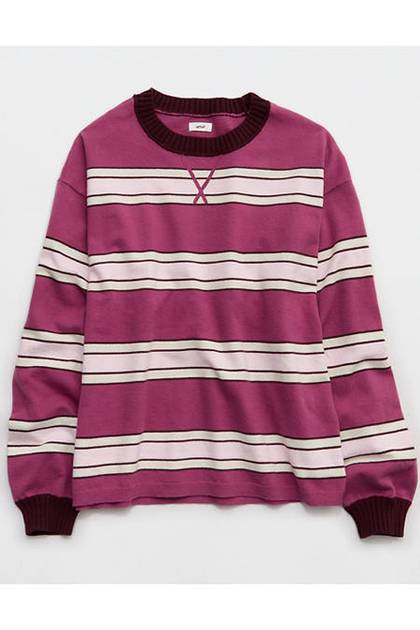 Aerie Sunday Soft Crew Sweater Autumn Jam