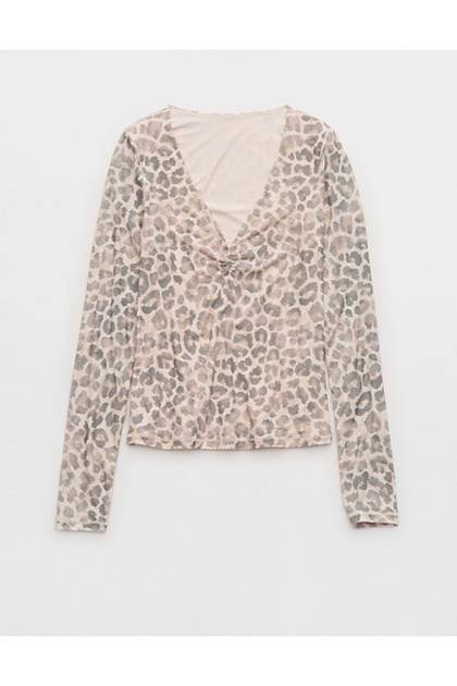 SMOOTHEZ Long Sleeve Ruched Top Dusk