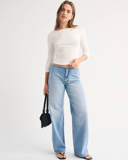 Low Rise Bandless Ultra Loose Jean