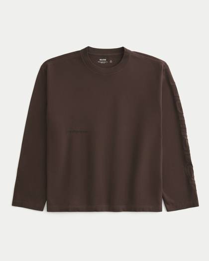 Boxy Heavyweight Long-Sleeve Logo Graphic Tee