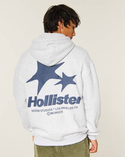 Boxy Logo Graphic Hoodie