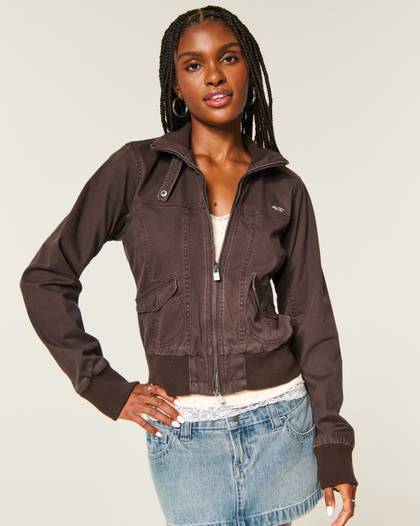 Twill Zip-Up Jacket