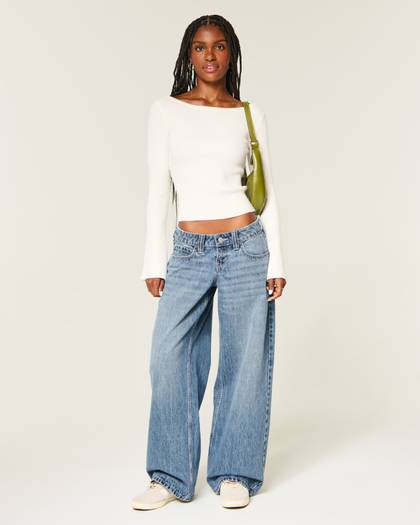 Ultra Low-Rise Super Baggy Jeans